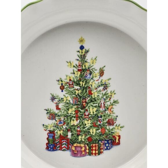 Christopher Radko Traditions Holiday Celebrations Quiche Pie Plate Dish 10" - Picture 5 of 16